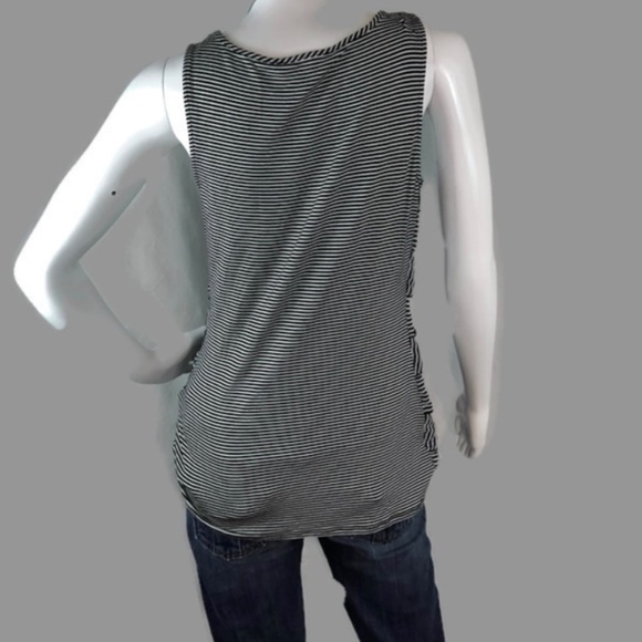 WHBM Size SMALL Ruffled Stripped Tank Size SMALL - Picture 6 of 6